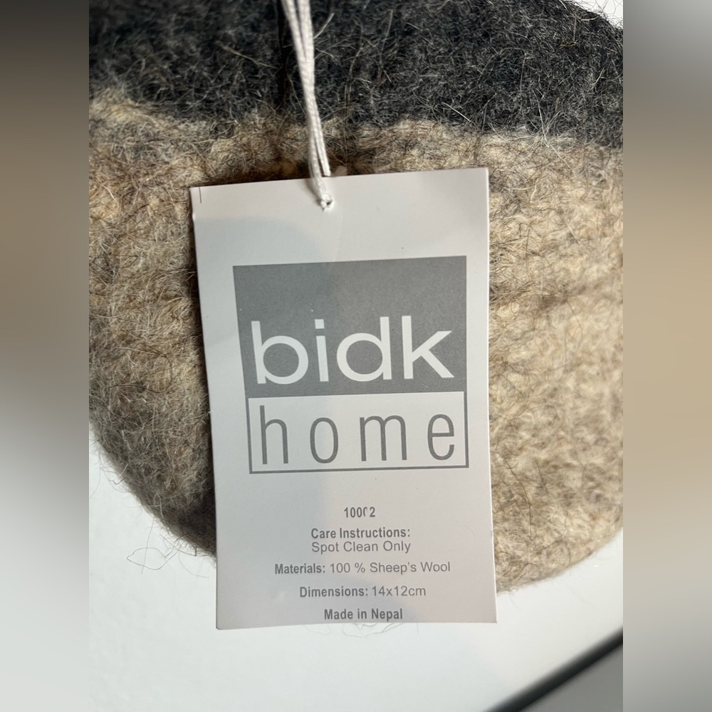 Bidk Home NWT 100% Sheep’s Wool Natural Fibers Storage Pouch 14x12cmEco-Friendly - Picture 14 of 14